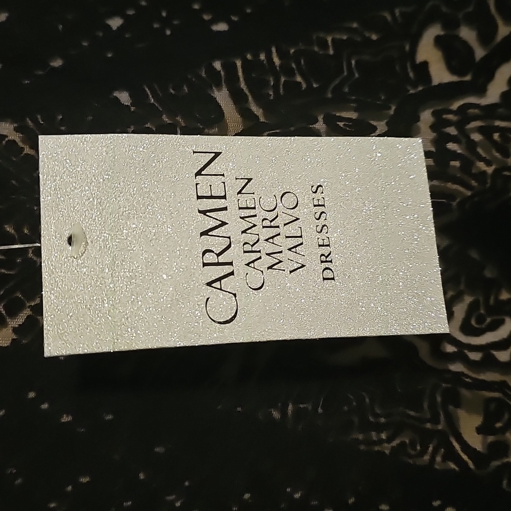Carmen Valvo Nude & Black Lace Dress - Picture 7 of 9